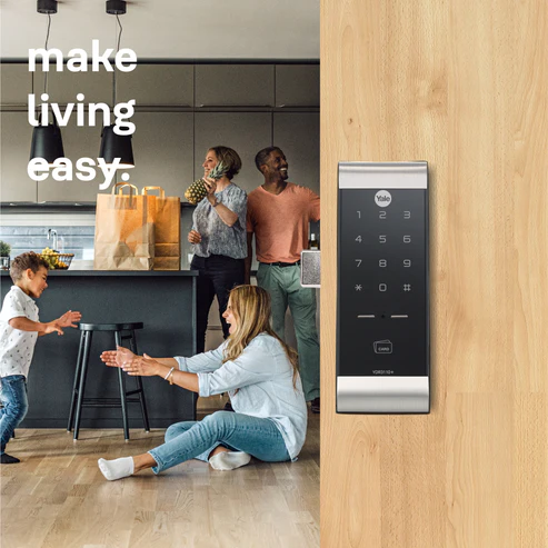 YDR 3110 Smart Lock, PIN & Card Access, Color- Silver/Black Finish - Image 4